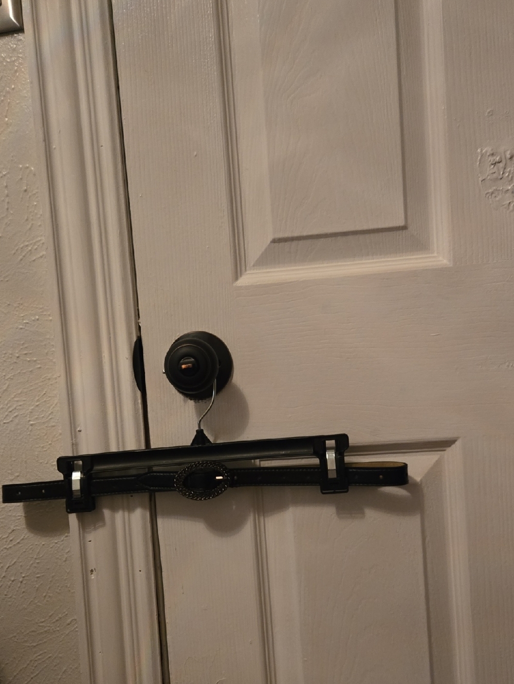 Steve Madden Black Leather Belt with Decorative Buckle